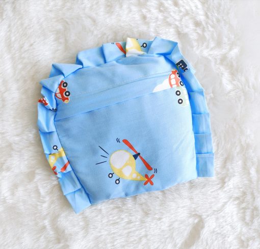 Cotton Rai Pillow - VCRPL01 - Sky Blue Helicopter