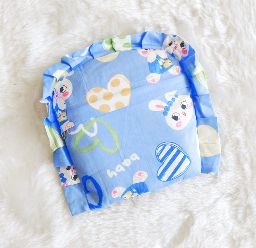 Cotton Rai Pillow - VCRPL01 - Blue Heart and Rabbit