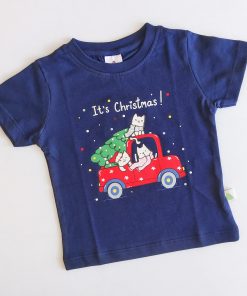 Boys T-Shirt - OL-3661 - Blue - It's Christmas