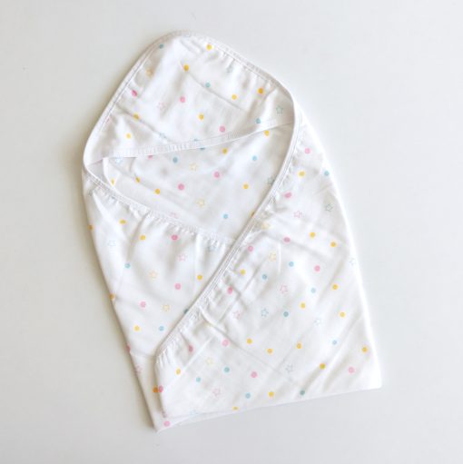 Hooded Blanket-Organic Muslin cotton- FIHBL - Color Full Dot and Star