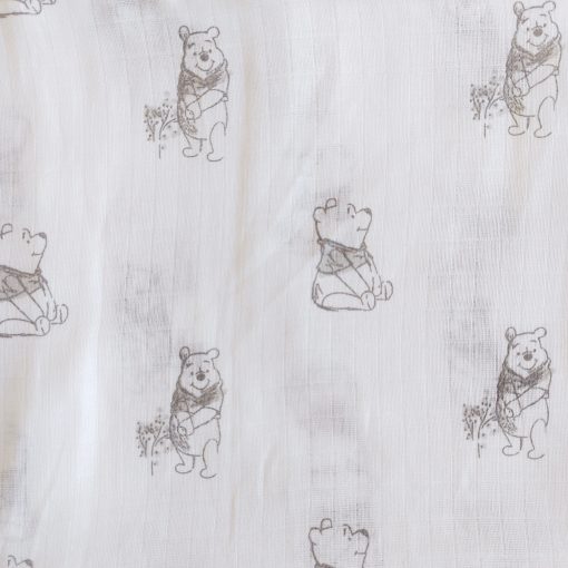 Muslin cotton swaddle - PPSW5 - 100*100 - White With Ash Panda - Image 2