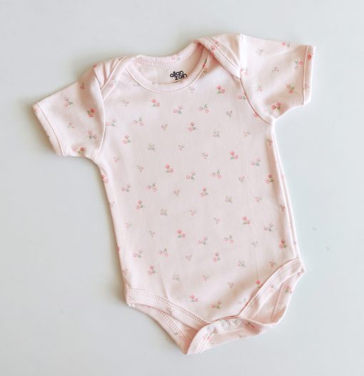 Romper/Onesie - AZBS - Peach With Small Floral