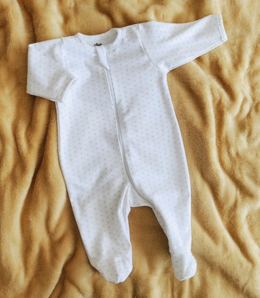 Sleeping Suit - AZSS - White with Line Star