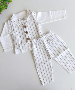 Shirt and Pant Set - ATLAS - White and Black