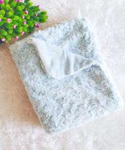 Premium Soft Wrap/Blanket - NRSW03 - Floral Pattern - Blue
