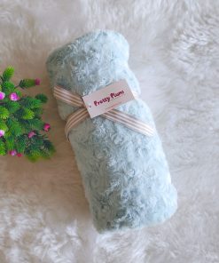 Premium Soft Wrap/Blanket - NRSW03 - Floral Pattern - Blue - Image 2