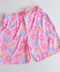 Girls Daily Wear Shorts - Pink Teddy Head