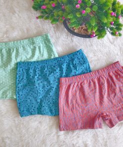 Girls Panty Shorts - Pack of 3 - BLGN - Pista green + Blue + Orange