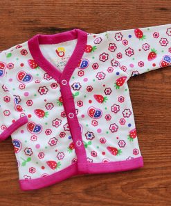 Full Sleeve Jhabla Front Button - VCFSJH - Magenta floral