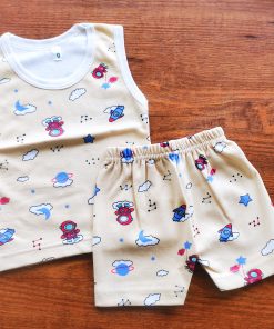 Vest and Shorts - NRVSL - Cream Space Rocket