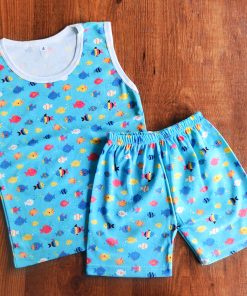 Vest and Shorts - NRVSL - Blue Color fish