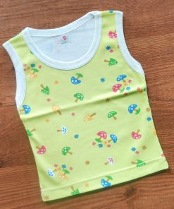 Vest Sleeveless - VSL - Light Green Colorful Mushroom