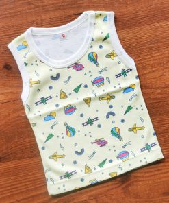 Vest Sleeveless - VSL - Yellow Helicopter and Parachute