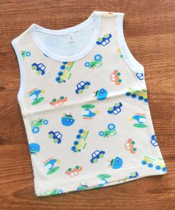 Vest Sleeveless - VSL - Peach with Vehicles and Helicopter
