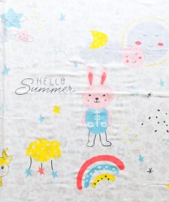 Cotton Swaddle - SW1- 115x115 cm - Hello Summer and Rabbit