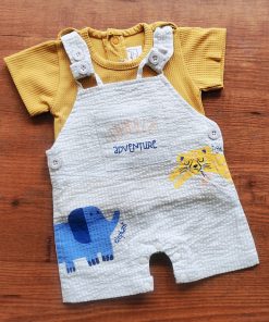 Boys Romper  - CB-05-1-548 - Yellow and Sky Blue
