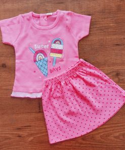 Girls Top and Skirt - GDTS - Ice Cream Days - Pink