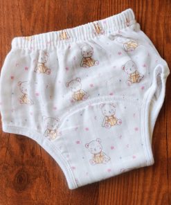 Padded underwear - organic cotton - Orange Teddy - PU1