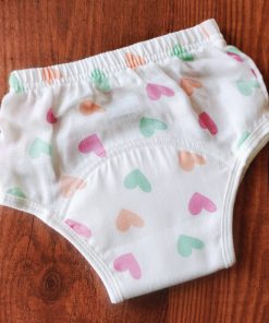 Padded underwear - FIPU - organic cotton - White With Color Full Heart