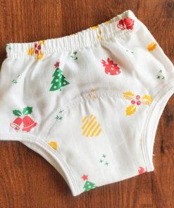 Padded underwear - Organic Cotton - Christmas Tree and Bell - PU1