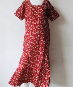 Alternative view of Maternity/ Feeding dress - MFK - Mango Print - Red