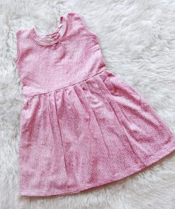 Cotton Daily Wear Frock - DFK Thick Dots Print - Lavender