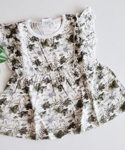 Girls Casual Frock - FRK - Black Floral