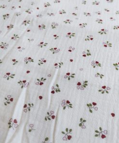 Crinkled Muslin Cotton 4 Layer Blanket - BL2 - Small Floral - Image 2