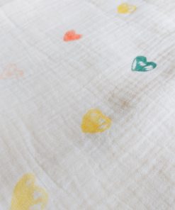 Crinkled Muslin Cotton 4 Layer Blanket - BL2 - Color Heart - Image 2