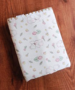 Crinkled Muslin Cotton 4 Layer Blanket - BL2 - Flower and Rabbit