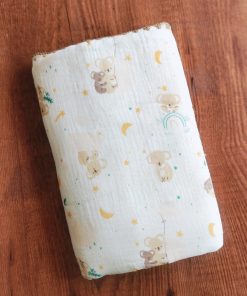 Crinkled Muslin Cotton 4 Layer Blanket - BL2 - Rainbow and Kola