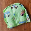 Cotton Rai Pillow - RPL01 - Green with Cars