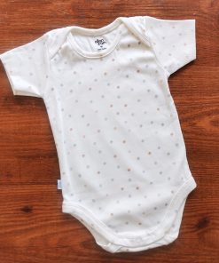 Romper/Onesie - Off White with Color Full Dot - AZBS
