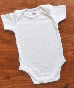 Romper/Onesie - White with Grey Star - AZBS