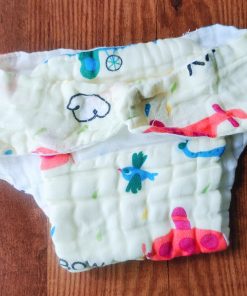 Color Crinkled Muslin Nappy – Ultra-Soft, 6-Layer Comfort for Your Baby - Yellow Rainbow - NP01