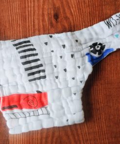 Alternative view of Color Crinkled Muslin Nappy – Ultra-Soft, 6-Layer Comfort for Your Baby - Blue Car - NP01