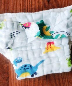 Color Crinkled Muslin Nappy – Ultra-Soft, 6-Layer Comfort for Your Baby - Color Dino - NP01