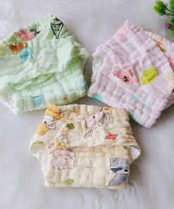 Assorted Color Crinkled Muslin Nappy - Pack Of 3 - NP01
