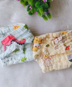 Assorted Color Crinkled Muslin Nappy - Pack Of 2 - NP01