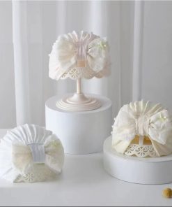 Head Band -HBCAP- Cap Bow with Lace print