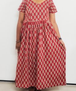 Alternative view of Maternity Casual Feeding Dress - MCFK - Red