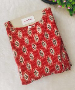 Maternity Casual Feeding Dress - MCFK - Red