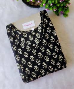 Maternity Casual Feeding Dress - MCFK - Black and Cream - Flower