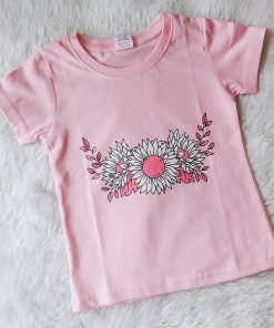 Girls Top - Pink Flower  - GTP1
