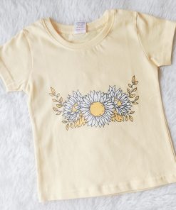 Girls Top - Yellow  Flower - GTP1