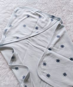 Alternative view of Hooded Blanket - 75x80cm - Light Blue with Star- HBL1