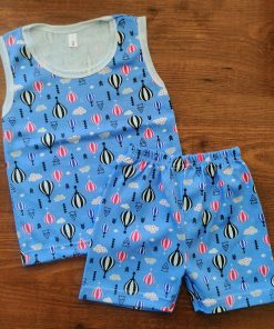 Vest and Shorts - Blue with Parachute  - VS1