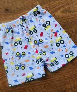 Knitted Cotton Daily Wear Shorts - Lavender with Monster Truck