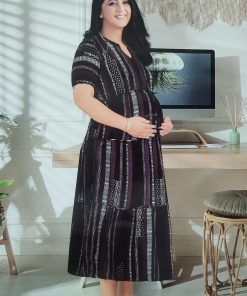 Casual Feeding Kurti - MCFK - Grape with White Stripe