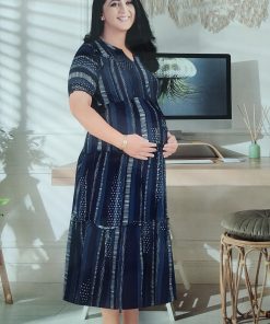 Casual Feeding Kurti - MCFK - Green with White Stripe